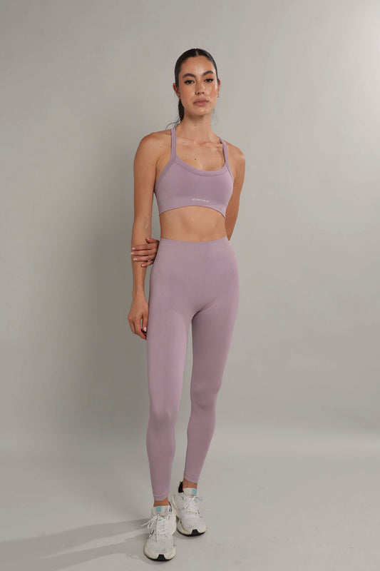 High waist leggings seamless Lila Oscuro