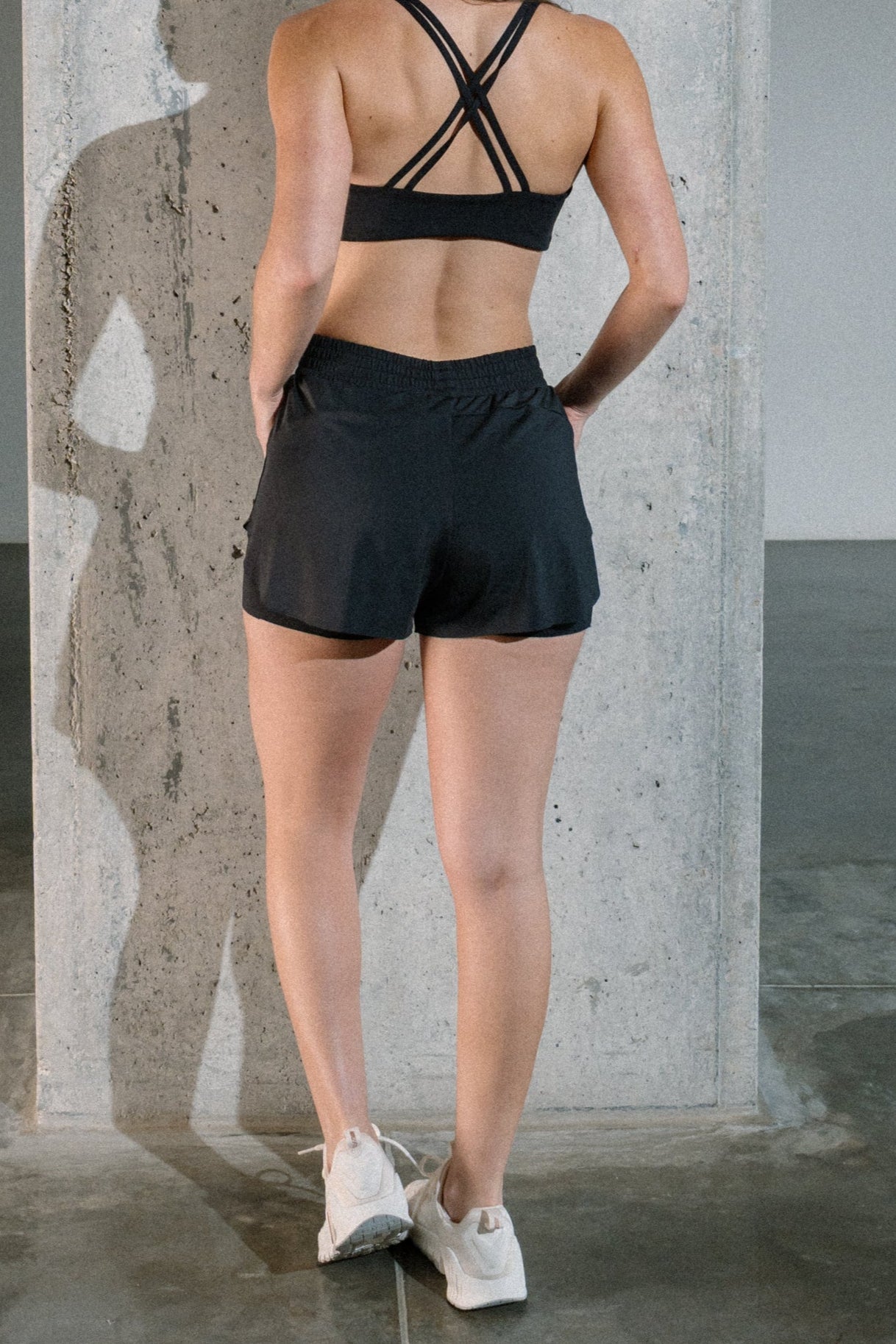 Half moon shorts Negro