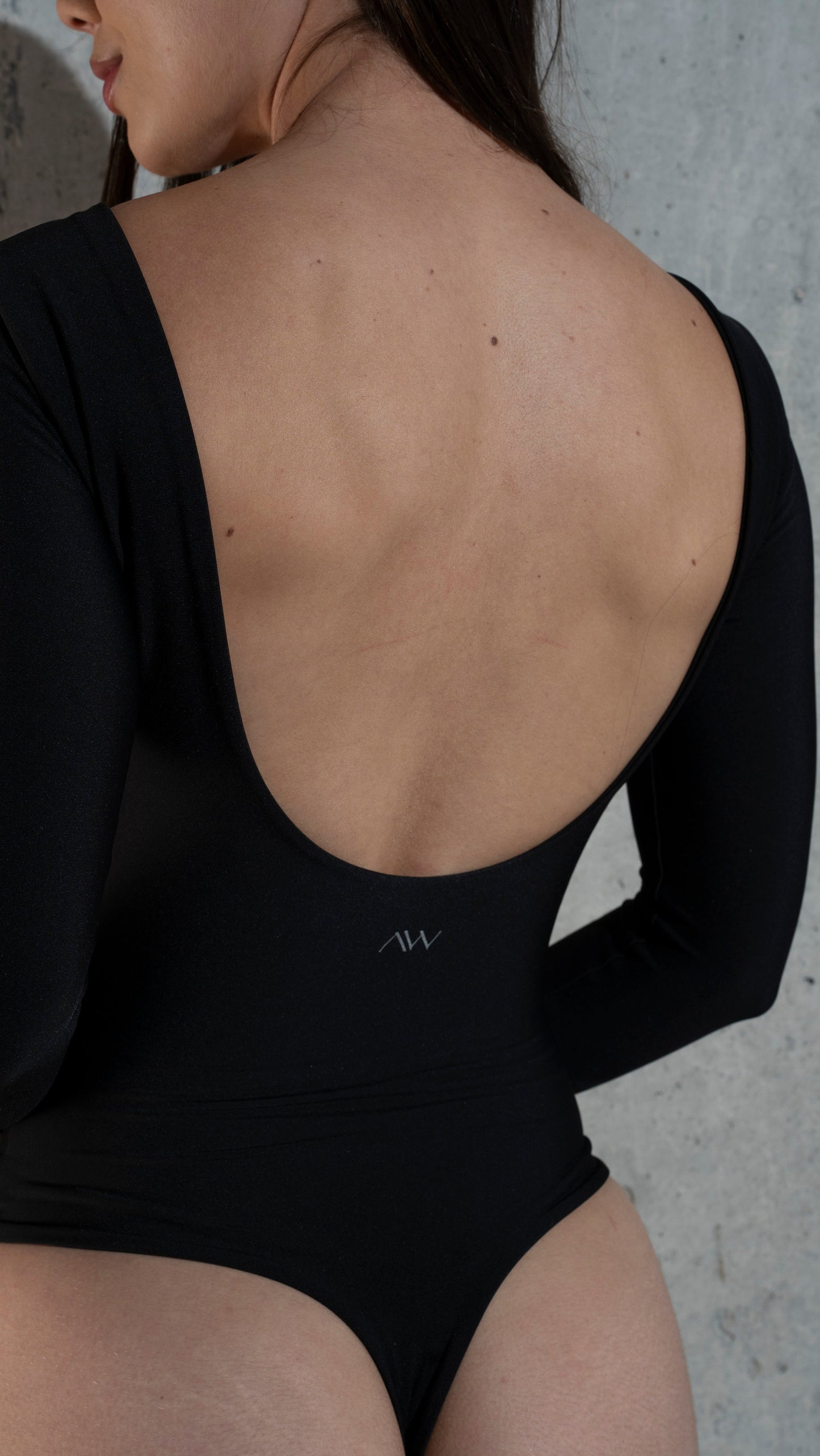 Core Sculpt Long Sleeve bodysuit  Negro