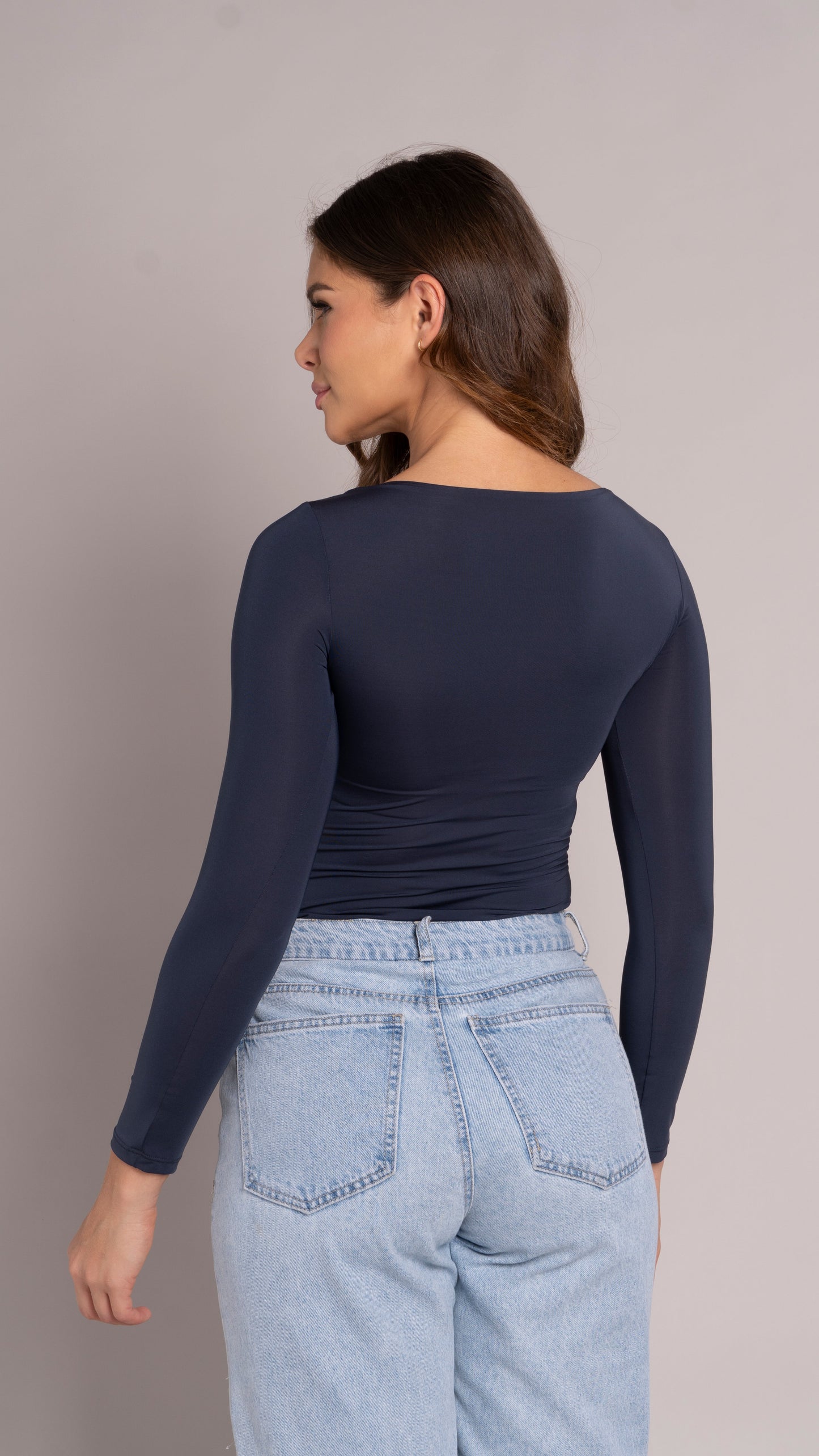 Square tee Long sleeve Azul noche