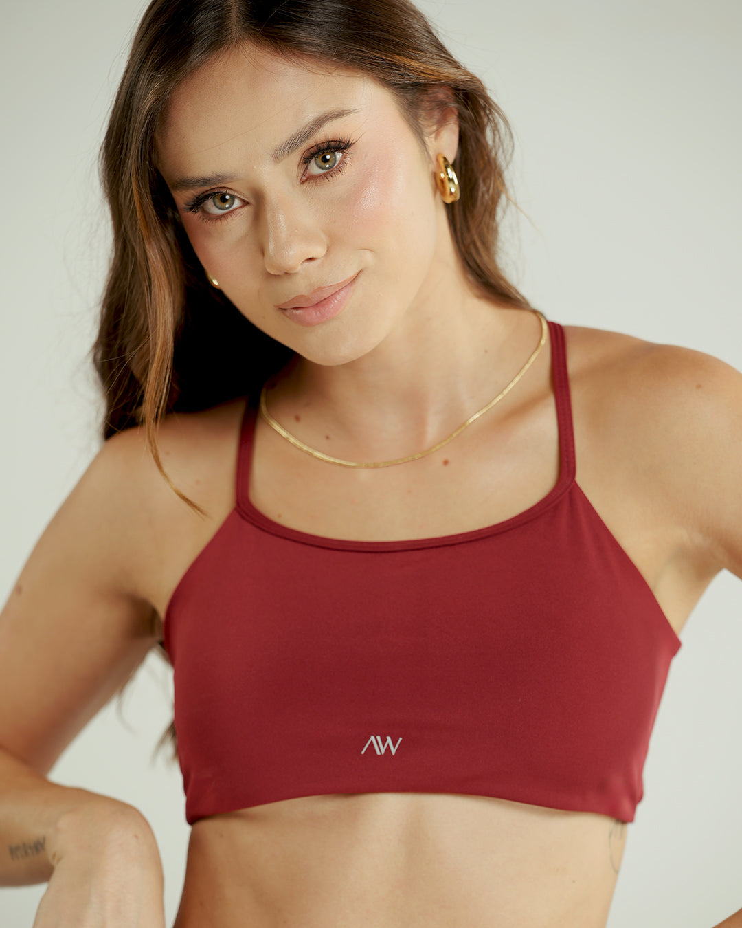 Strappy Bra Deep Red